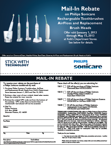 Bed Bath Beyond Sonicare Rebate For March And May 2013 Philips 