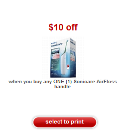 Sonicare Airfloss coupon Target