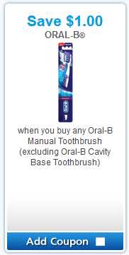 Oral b Manual Toothbrush Coupon 2014