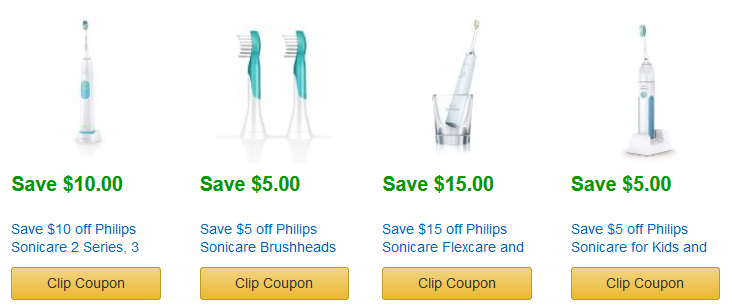 Sonicare coupons May 2015
