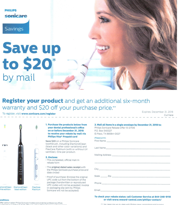 Two Sonicare Rebates And Several Coupons For April Save over 50 This